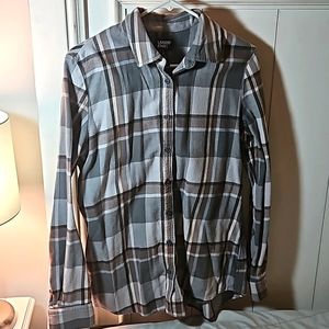 Lands End flannel button down shirt